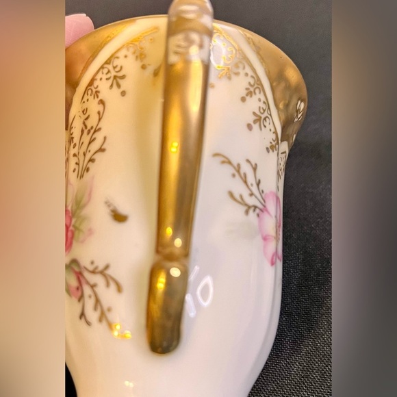 Bridgerton Floral Espresso Chocolate Demitasse Teacup Saucer Set Victorian Cup - Picture 16 of 17